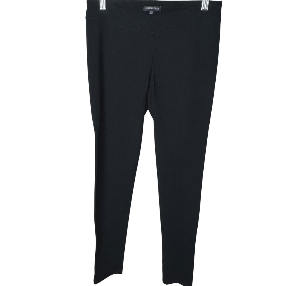 Eileen‎ Fisher Ponte Leggings Women XS Black Italian Fabric Slim Tapered Pant